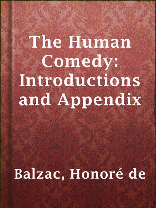 Cover image for The Human Comedy: Introductions and Appendix